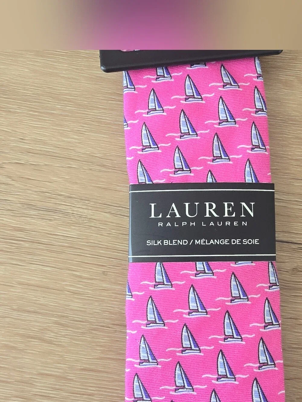 Lauren Ralph Lauren Silk Blend Sailboat Necktie - Pink Blue